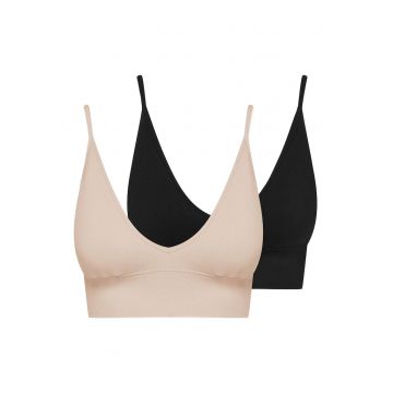 Set 2 sutiene dama -  Textil - Bej/Negru