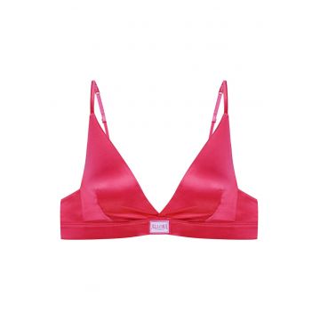Sutien dama Ocnori  triunghiular - cu burete - poliamida - roz -