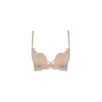 Sutien push-up Claudia - bumbac - bej