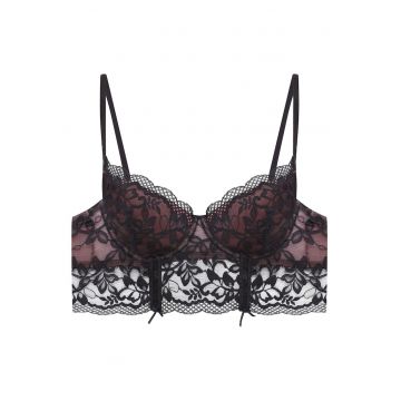 Sutien push-up Klara  Negru roz