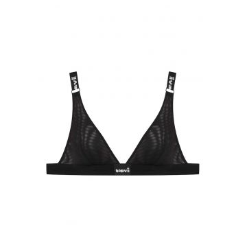 Sutien triunghi -  Elastan - Negru