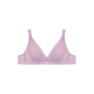 Sutien triunghiular  cu dantela - poliamida - lila