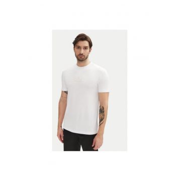 Tricou barbati Ea7 Emporio Armani - 7M000301 AF13739 - Viscoza/Poliamida - Alb