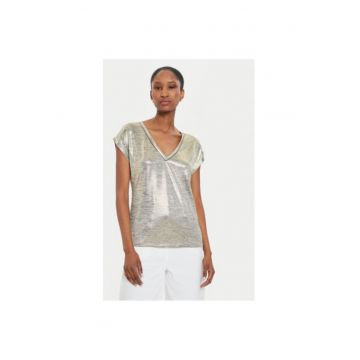 Tricou dama -  304480287 - Poliester - Auriu