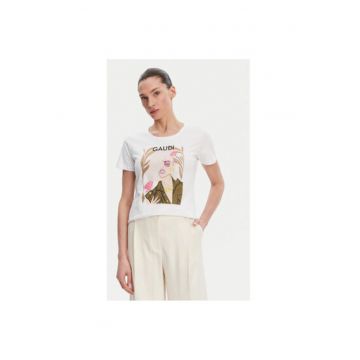 Tricou dama  511BD64035 - Bumbac - Alb