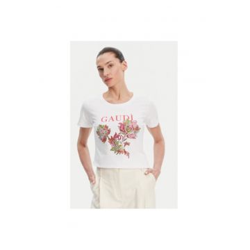 Tricou dama  511BD64036 - Bumbac - Alb