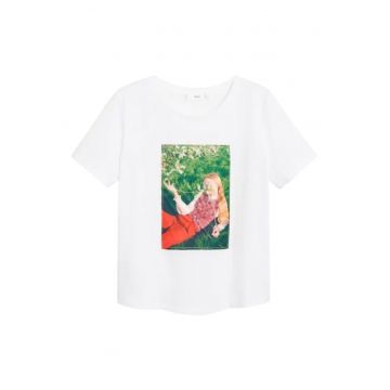 Tricou dama -  Bumbac - Alb -