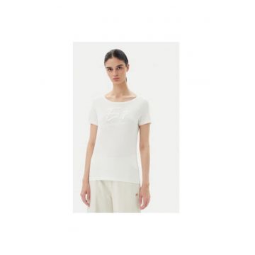 Tricou dama Ea7 Emporio Armani - 7W000184 AF10373 - Bumbac - Ecru