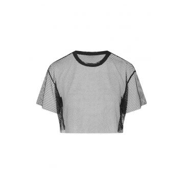 Tricou dama -  plasa - negru - XS/S