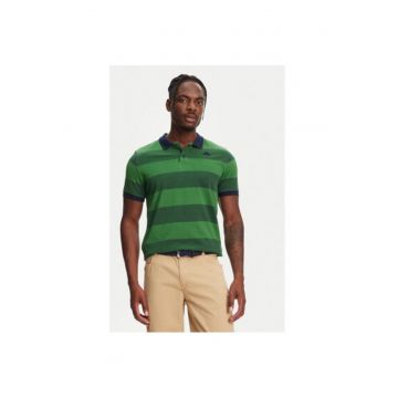 Tricou polo barbati  64126KW - Bumbac - Verde