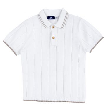 Tricou polo copii Chicco, crem, 33657-68MC