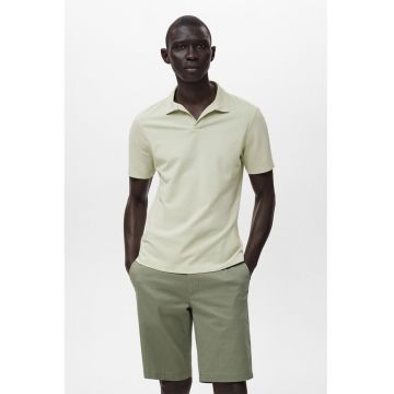 Tricou polo slim-fit din material pique