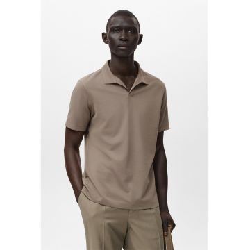 Tricou polo slim-fit din material pique