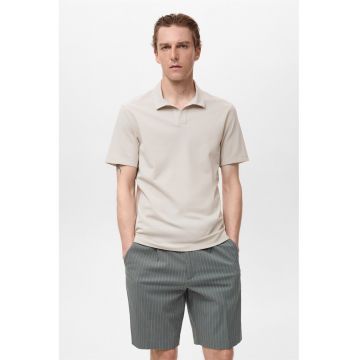 Tricou polo slim-fit din material pique