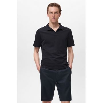Tricou polo slim-fit din material pique
