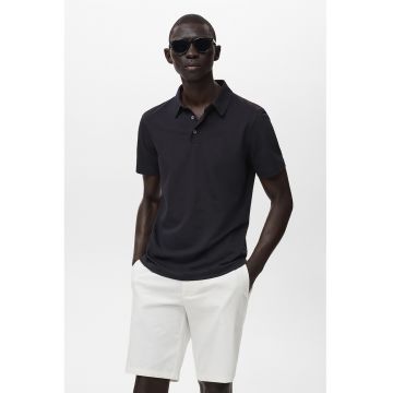Tricou polo slim-fit din material pique