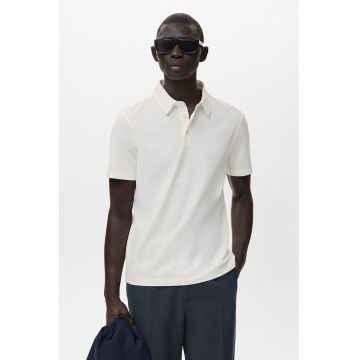 Tricou polo slim-fit din material pique