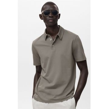 Tricou polo slim-fit din material pique