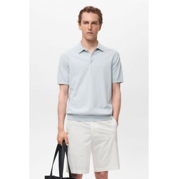 Tricou polo tricotat fin