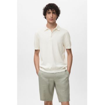 Tricou polo tricotat fin