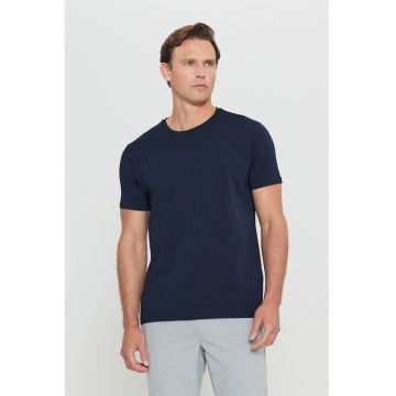 Tricou slim-fit cu model uni