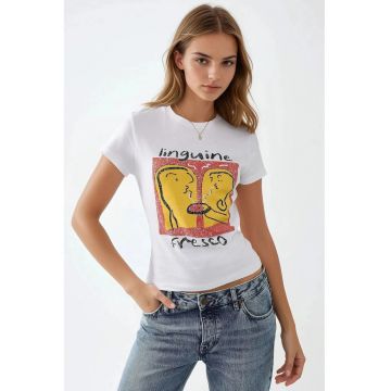 Tricouri dama -  tricou slim fit - guler rotund - multicolor - jerseu