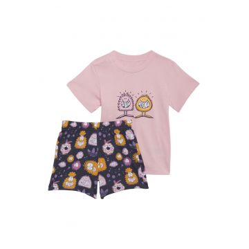 Set tricou&pantaloni scurti din bumbac cu imprimeu grafic -