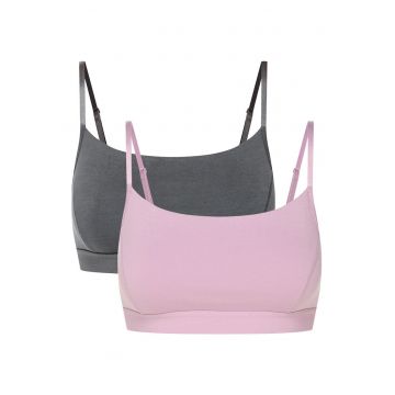 Sutien dama tip top League  set de 2 perechi Gri - albastru