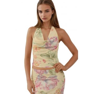 Top dama -  Galben - Textil - Floral
