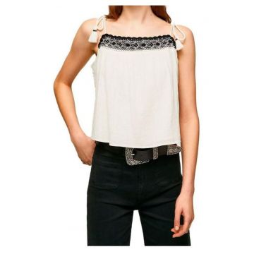 Top lejer cu garnitura cu broderie Beni -