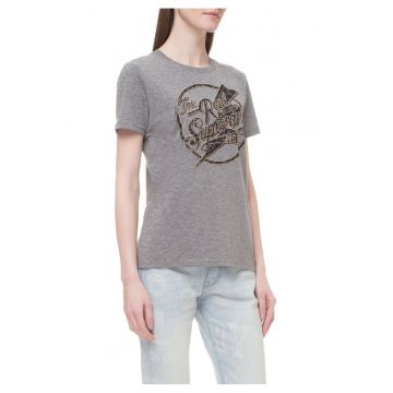 Tricou cu imprimeu Time Real Lace Entry Classic -