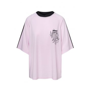 Tricou dama oversize roz pastel Loomy