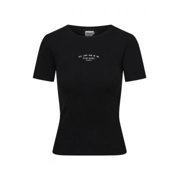 Tricou dama slim fit Negru Lann