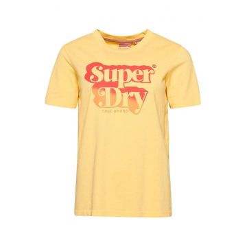Tricou dama Superdry - bumbac - galben