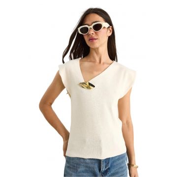Top dama -  Bumbac/Poliester - Bej -