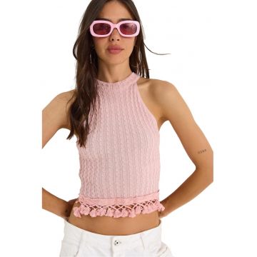 Top dama -  Bumbac/Poliester - Roz -