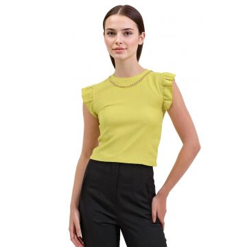 Top dama -  Poliester/Lycra - Galben