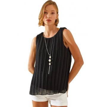 Top dama -  Tul - Negru