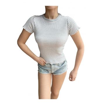 Tricou -  Bumbac - Gri