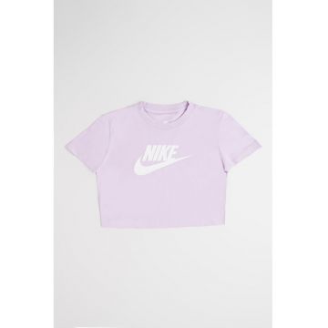 Tricou crop cu decolteu la baza gatului