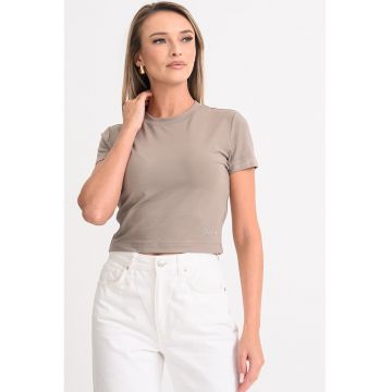 Tricou crop slim fit