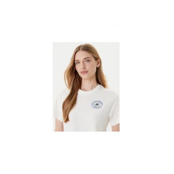 Tricou cu logo contrastant -