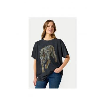 Tricou dama -  304281976 - Bumbac - Negru