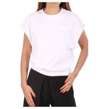Tricou dama  alb - 93% viscoza - 7% elastan
