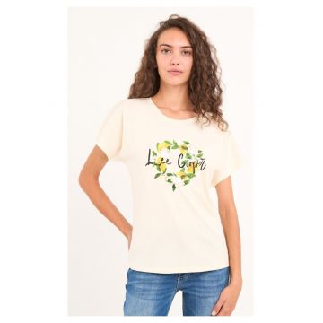 - Tricou dama cu maneca scurta si imprimeu ( Material: Bumbac - SOLITARY STAR