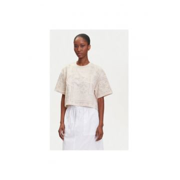 Tricou dama  PD00005456 - Bumbac - Bej