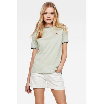 Tricou din bumbac organic cu mansete contrastante