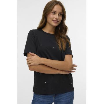 Tricou din bumbac organic cu strasuri
