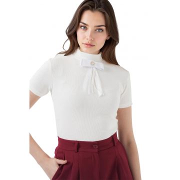 Tricou pentru dama -  Jerseu - Alb