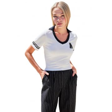Tricou polo -  Poliester/Elastan - Alb